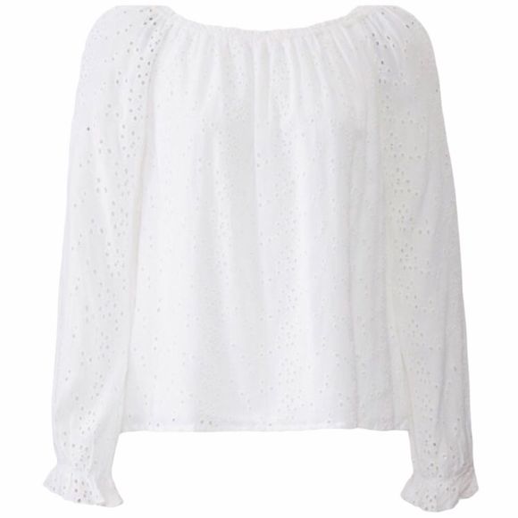 SANCTUARY White Eyelet Oversized Peasant Top - Picture 4 of 9